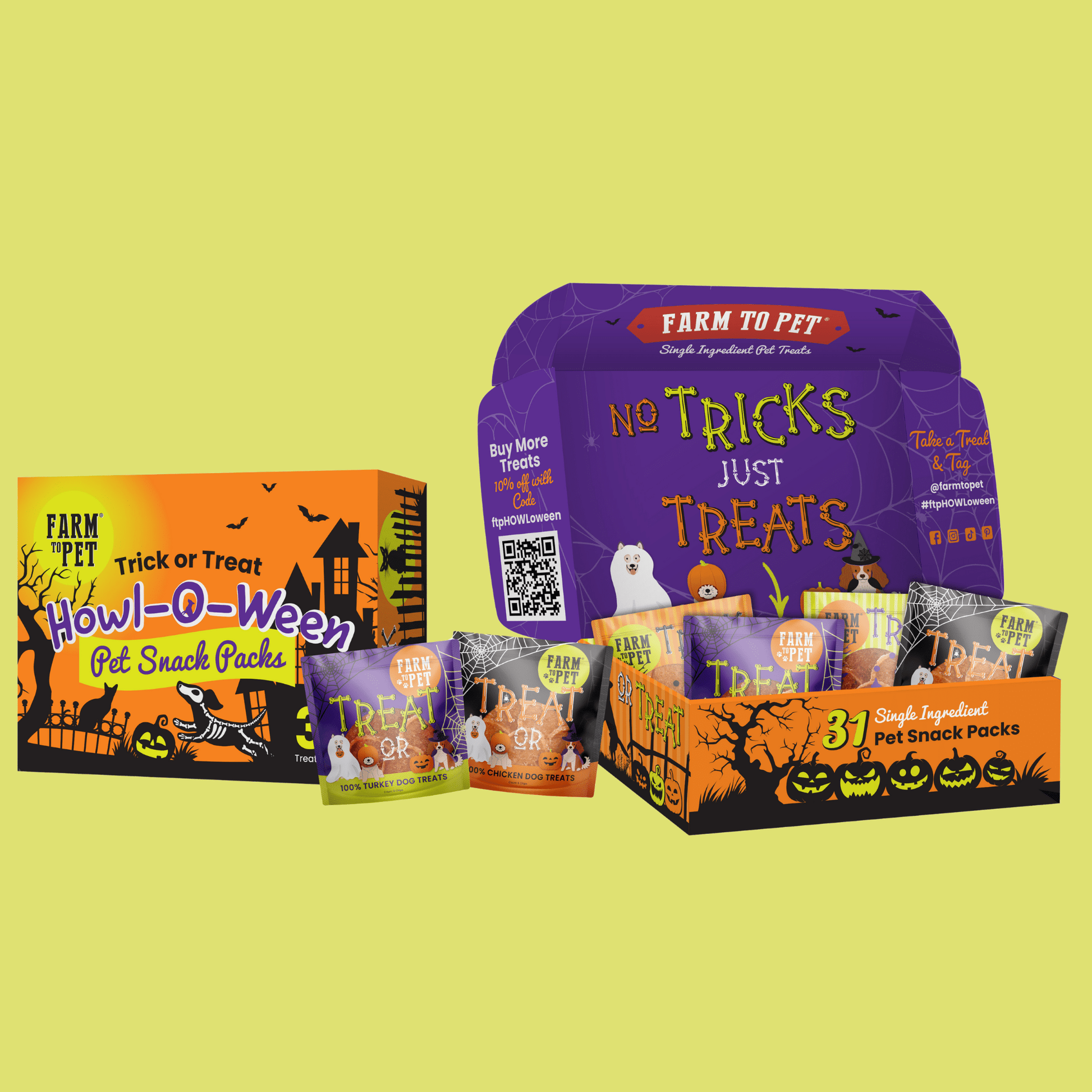 Halloween 31 Snack Pack Dog Treat Box