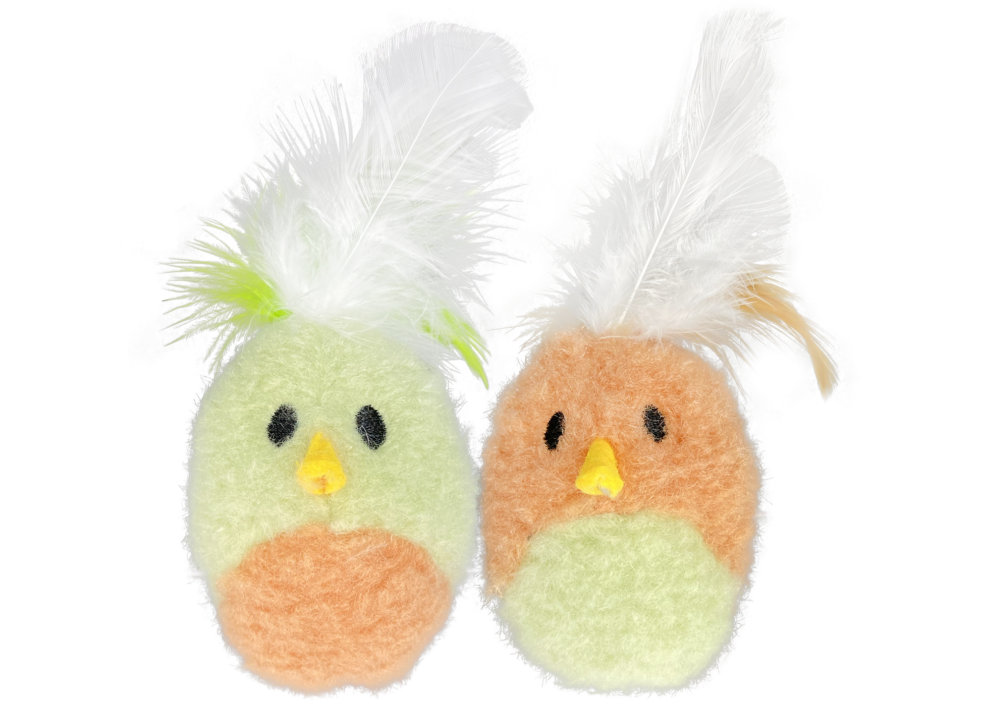 Multipet Feather Bird w/ Catnip - Assorted Colors 2pk