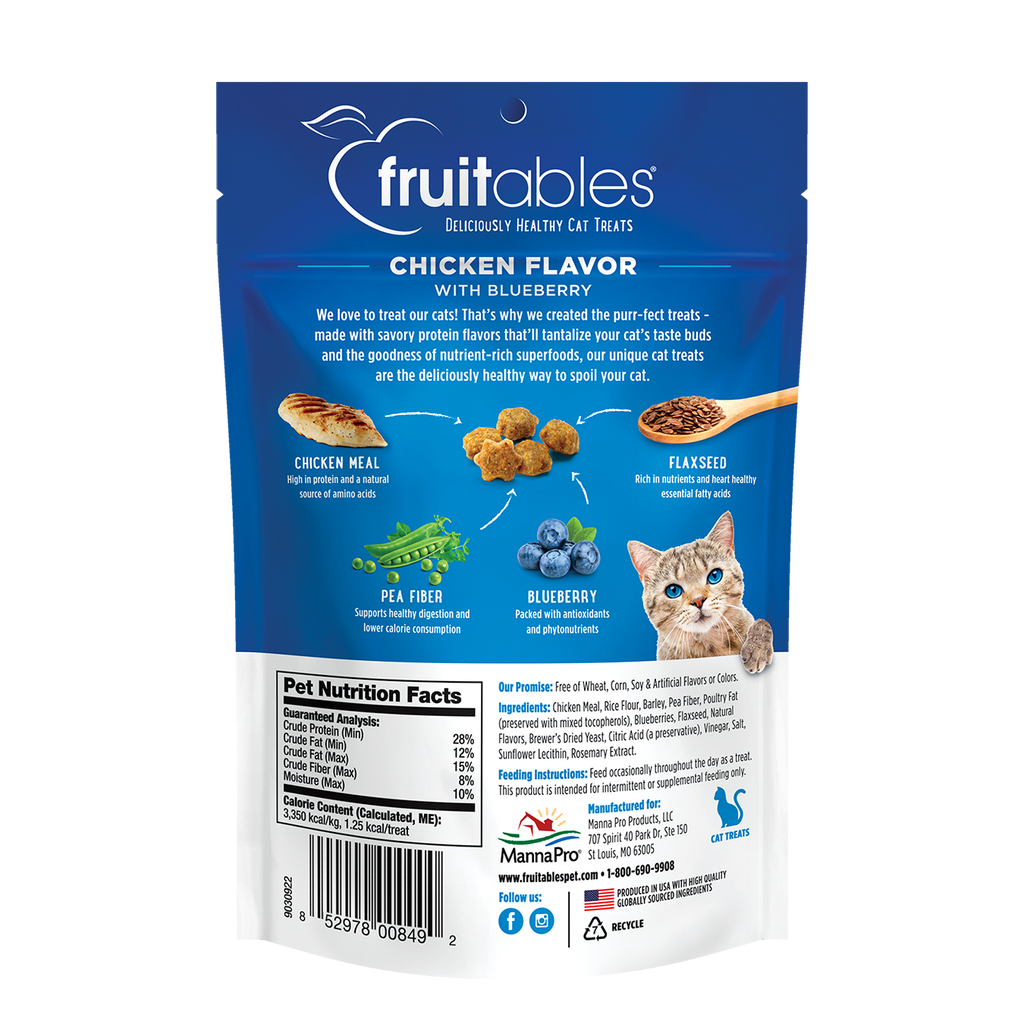 Fruitables Chicken Flavor with Blueberry Cat Treats (2.5oz)