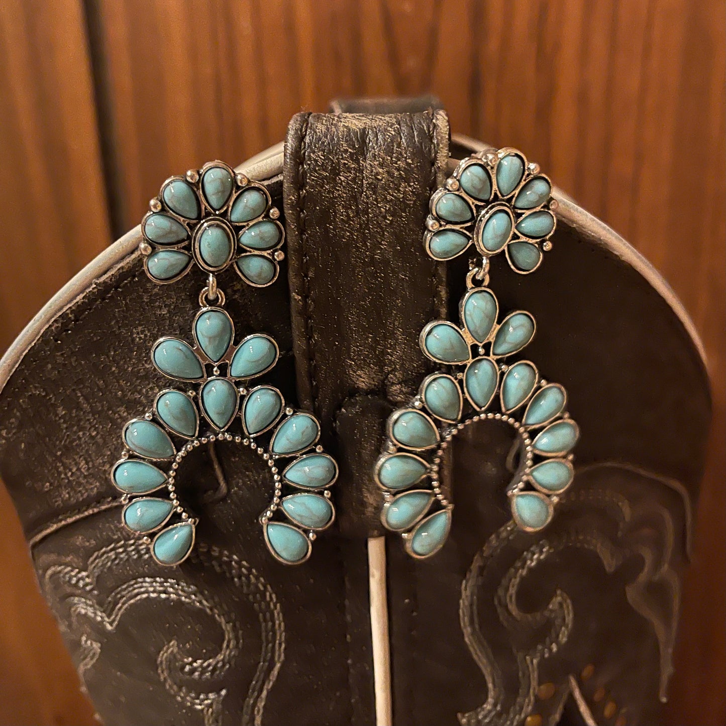 Turquoise retro vintage earrings