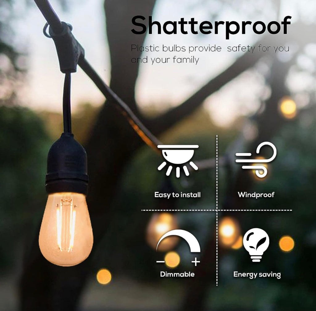 Replacement Bulb PRO LED Energy Efficient 2 Watt Warm White 2500K Dimmable Bulb - 12 Pack - E26 Base