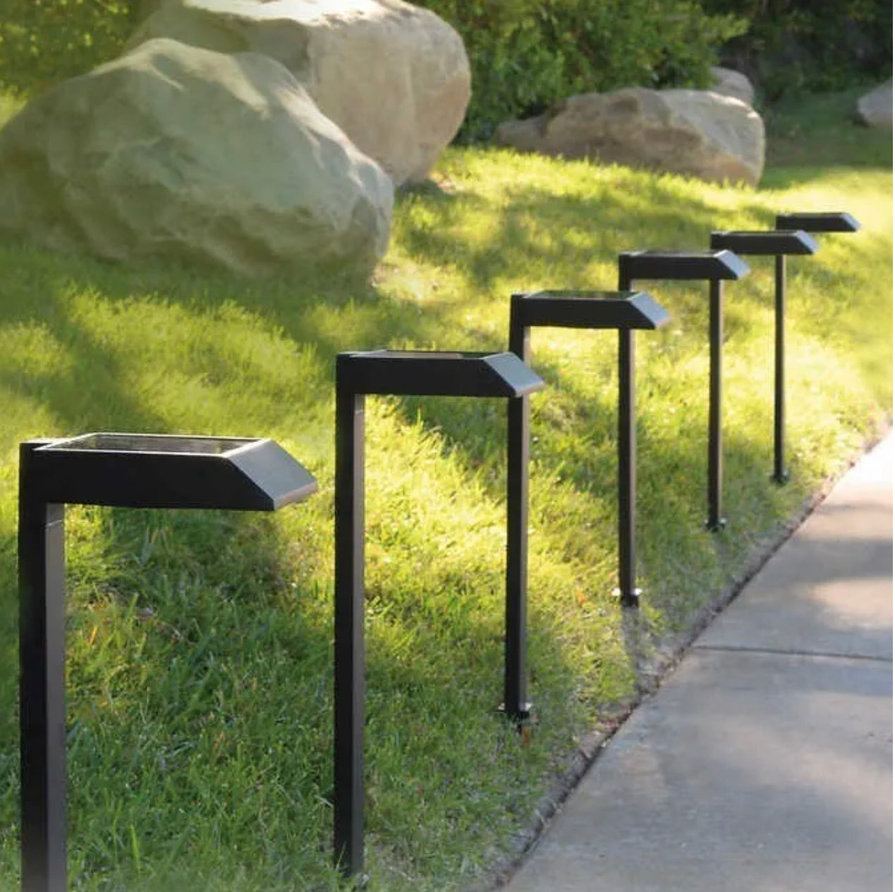 SmartYard Solar LED Pathway Lights 30 Lumen Modern Down Light , 6-Pack