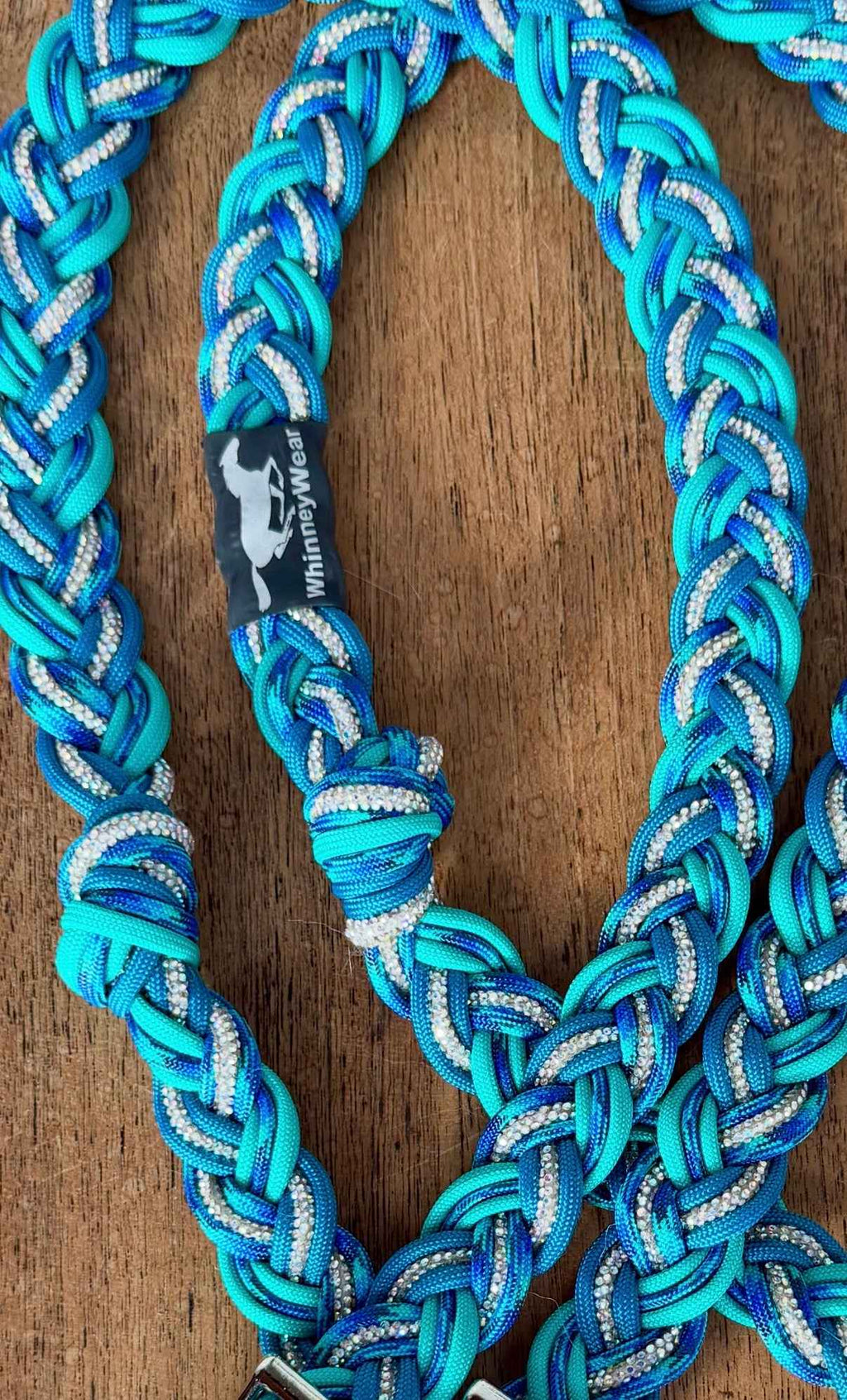 8ft Capri Rhinestone Braided Reins