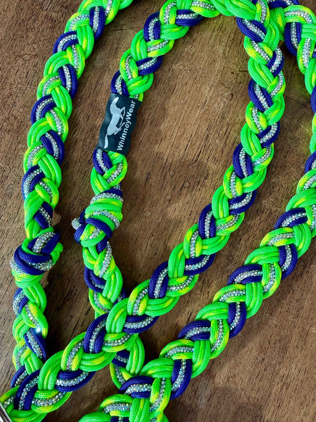 8ft Seattle Rhinestone Braided Reins