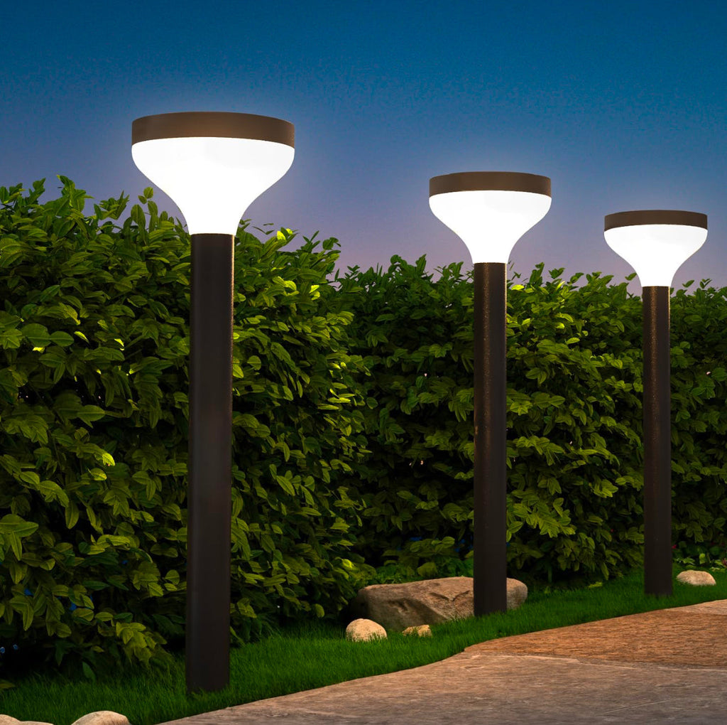 Siemens Vintage Bollard Solar Pathway Light 4 Watt 100 Lumen With Fluorescent Bulb 4 Pack