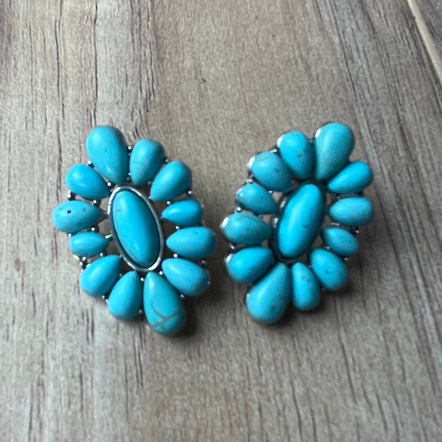 Turquoise stud earrings