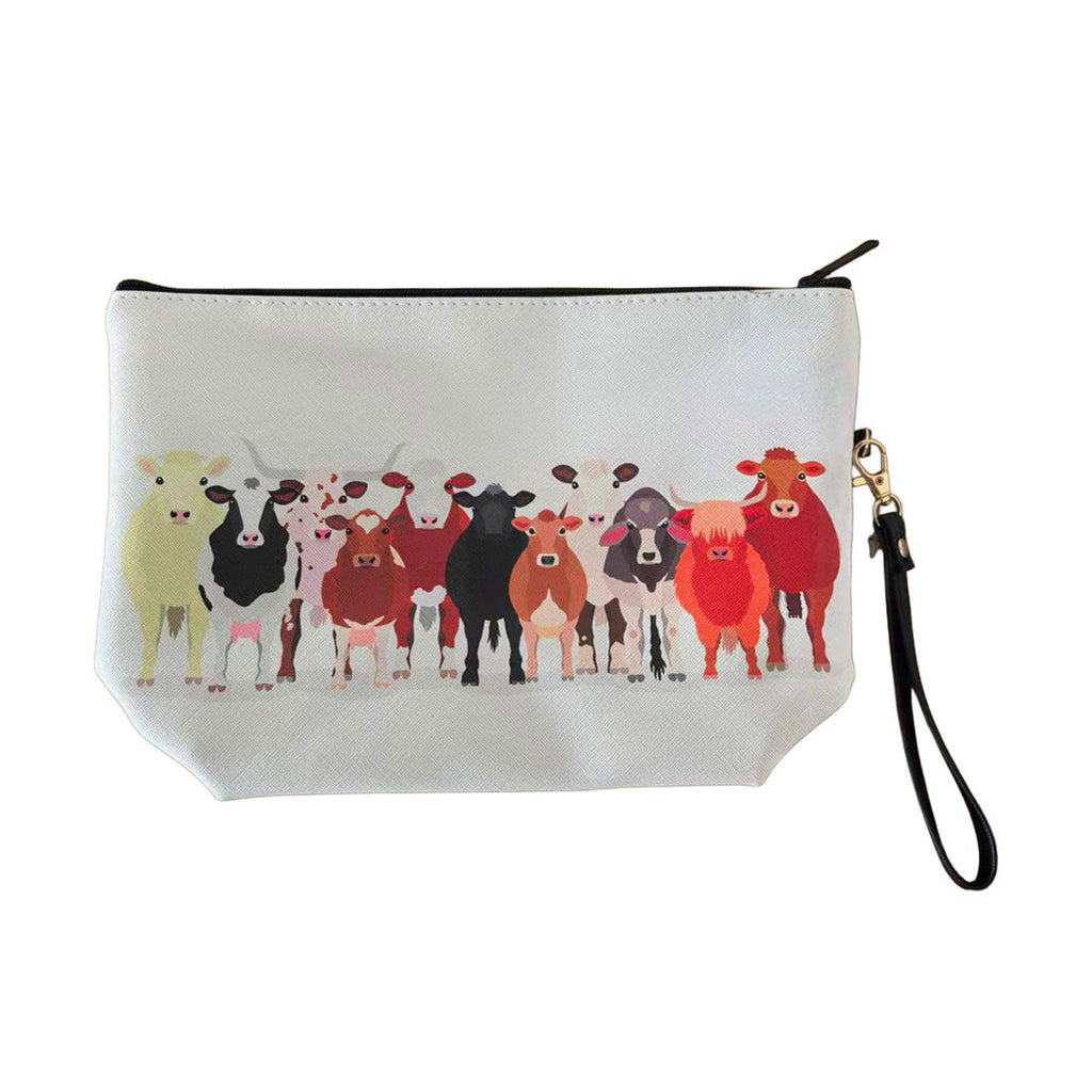 Awst Int'l Cattle Herd Large Accessory Bag With Wristlet