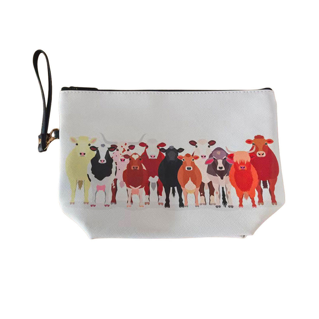 Awst Int'l Cattle Herd Large Accessory Bag With Wristlet