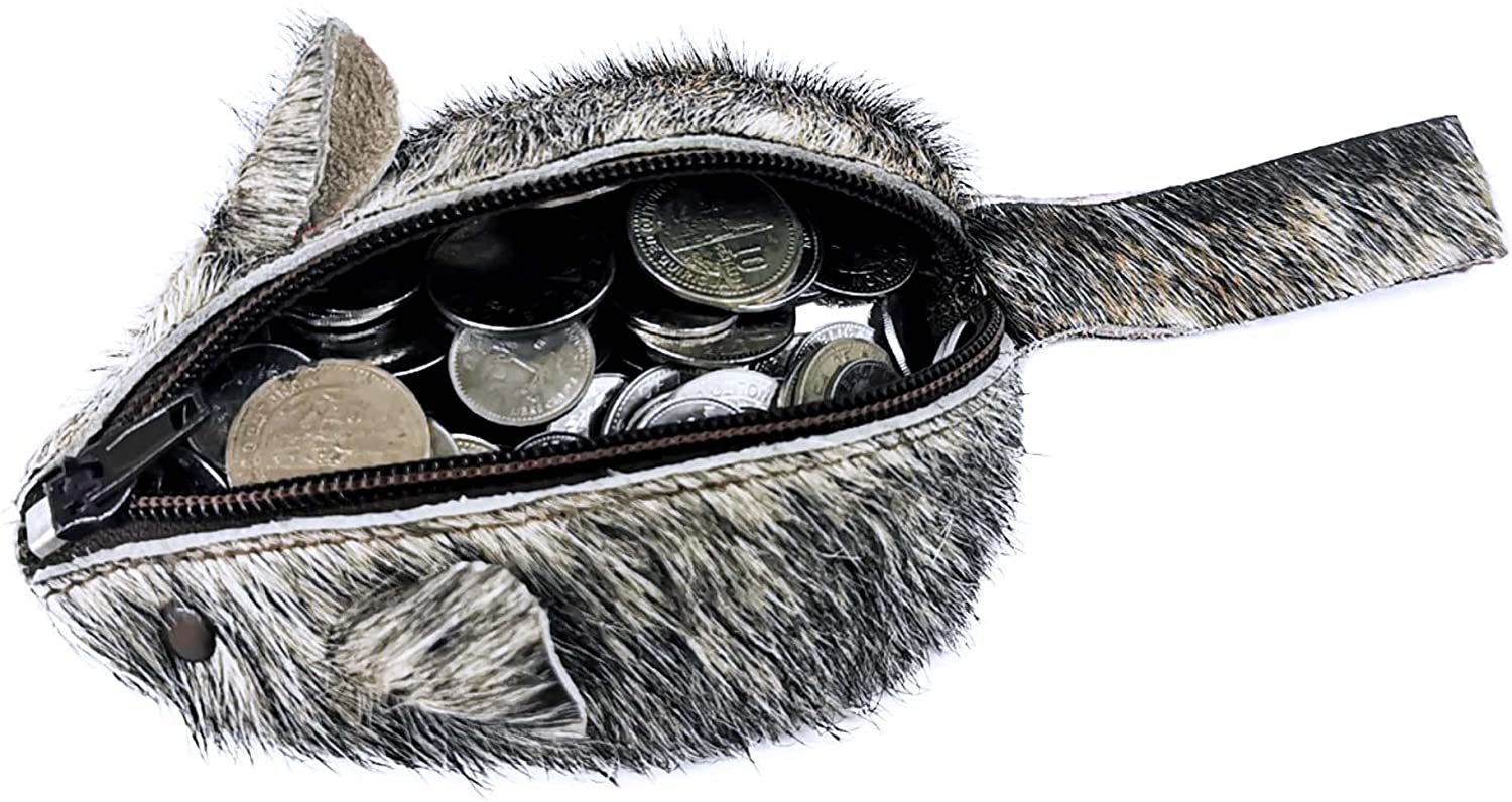 Mouse Coin Purse, Handmade Genuine Full Grain Leather with Rustic Cute Design, Perfect gift, Change Pouch Wallet
