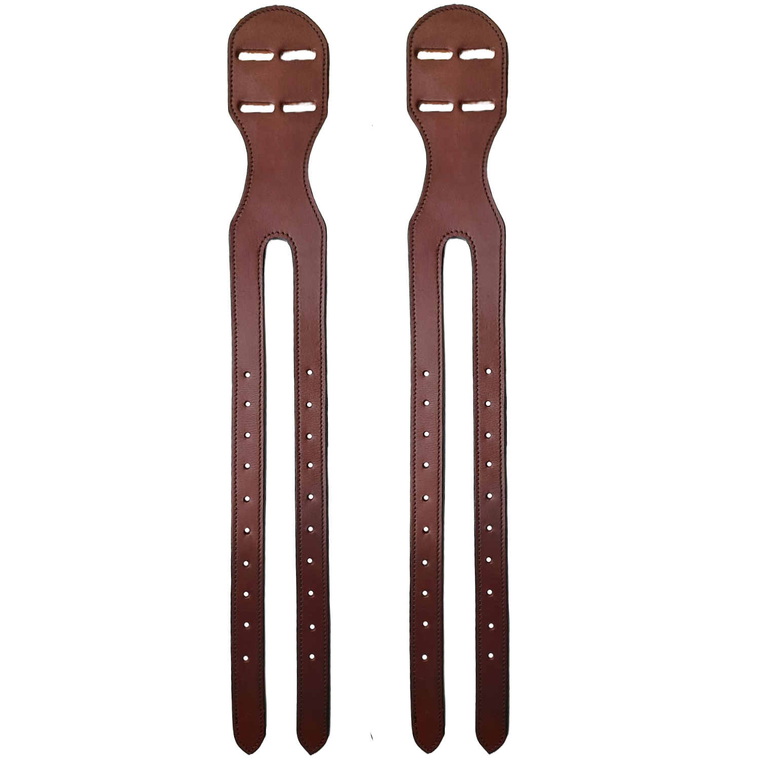 Tahoe Heavy Duty Reinforced Long Leather Western Saddle to English Saddle Girth Convertor Set of 2 with One Year Warranty