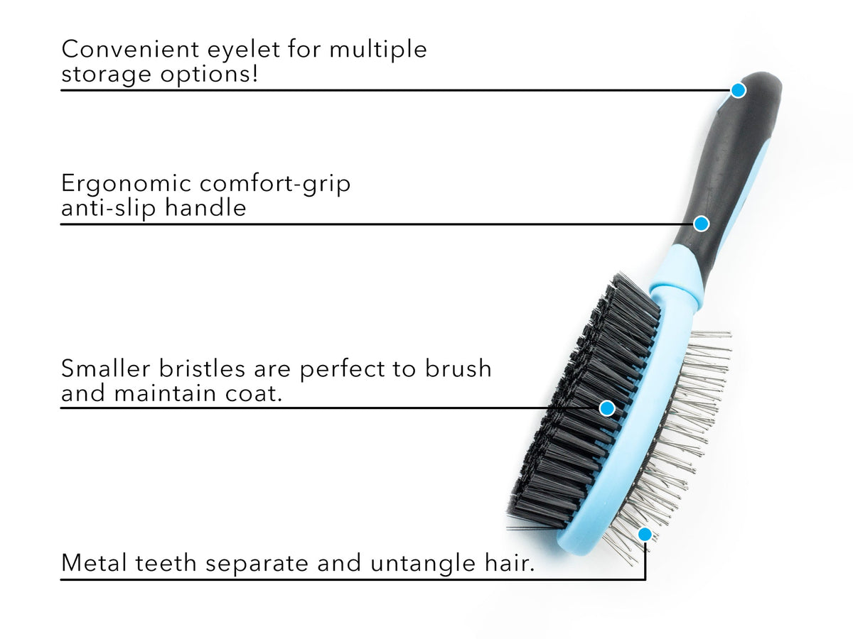 Double Sided Pet Grooming Brush by cuteNfuzzy®