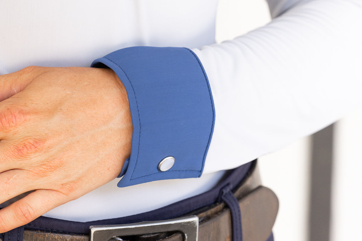 Roxana - Black & Luxe Gray Long Sleeve Riding Shirt