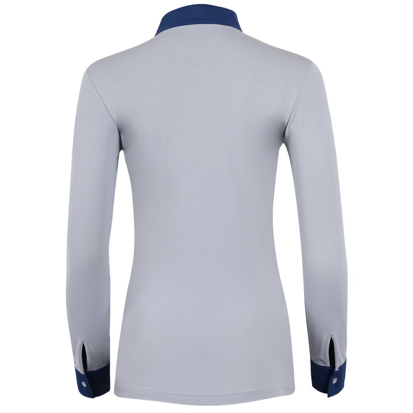 Roxana - French Gray & Cadet Blue Long Sleeve Riding Shirt