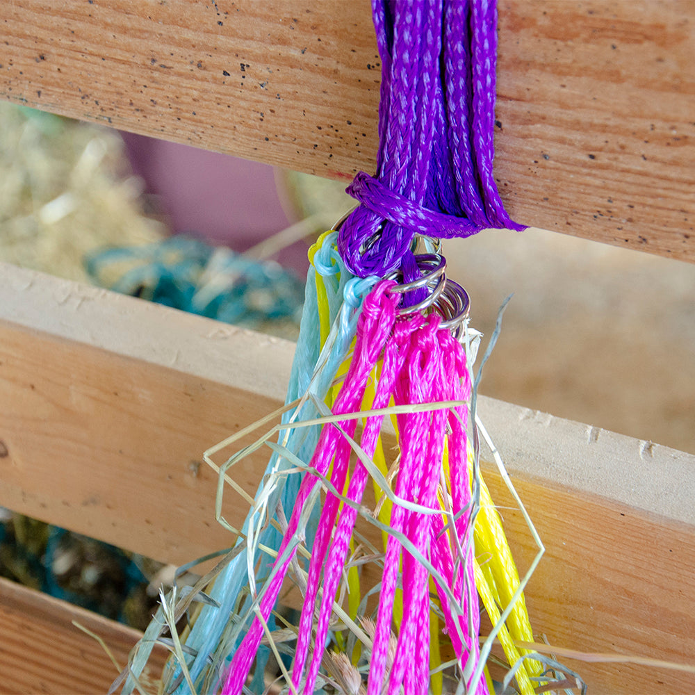 Derby Originals 42” Cotton Candy Slow Feed Hanging Hay Net for Horses