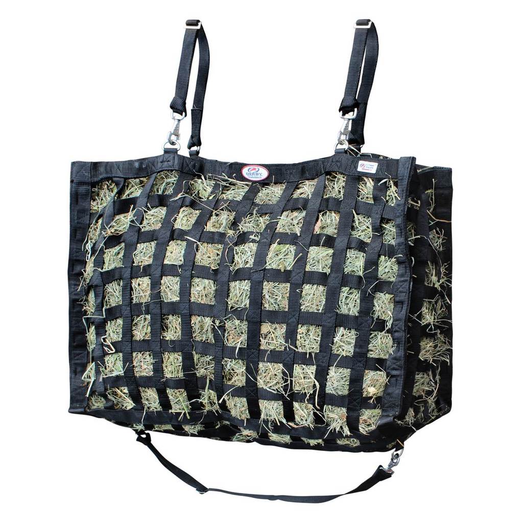 Large Supreme 4-Sided Slow Feeder Horse Hay Bag – 2" Square Openings – Maximum Control | Super Tough Bottom® – 1-Year Warranty