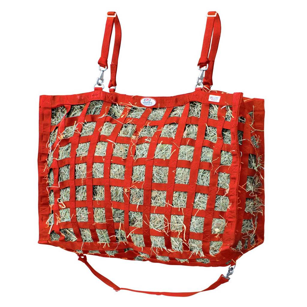 Large Supreme 4-Sided Slow Feeder Horse Hay Bag – 2" Square Openings – Maximum Control | Super Tough Bottom® – 1-Year Warranty