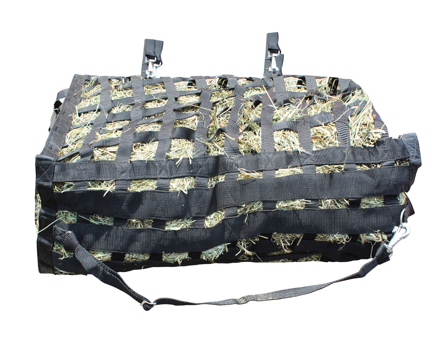 Large Supreme 4-Sided Slow Feeder Horse Hay Bag – 2" Square Openings – Maximum Control | Super Tough Bottom® – 1-Year Warranty