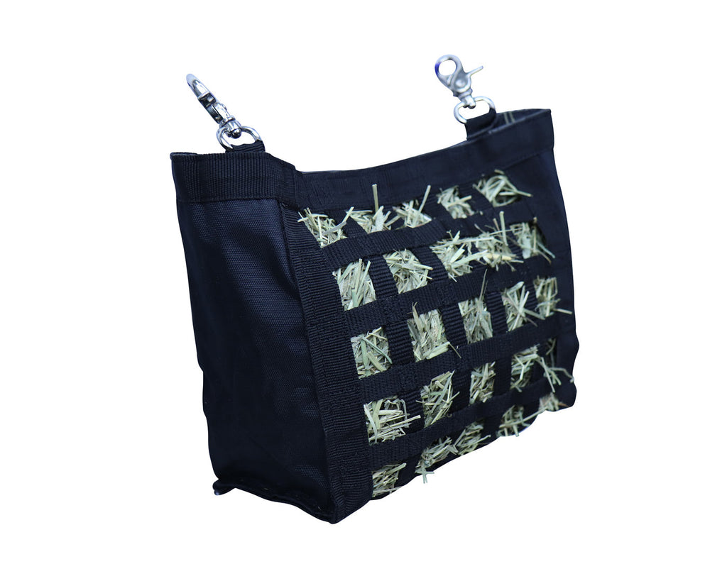 CuteNFuzzy Rabbit & Guinea Pig Hay Bag Feeder with Super Tough Bottom® Design | 35 Ultra Slow Feed Openings | Small 10.5" x 9" x 5" Front Web Hay Feeder | Less Waste, Cleaner Cage | Made in USA Design