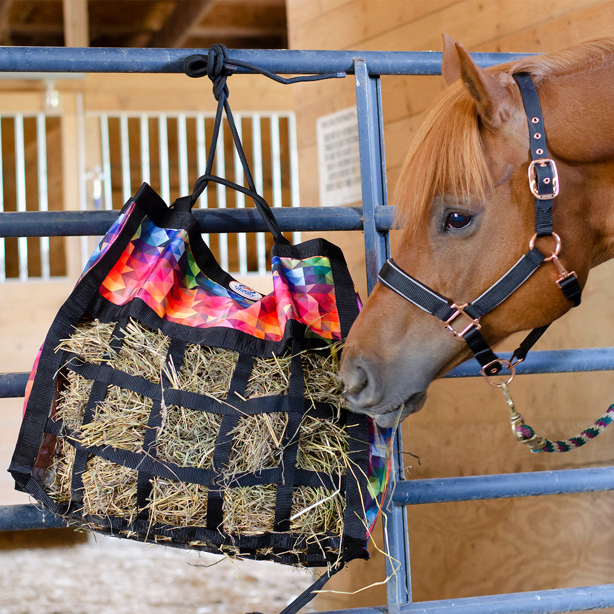 Scratchless Slow Feeder Hay Bag – 3.5" x 3" Square Openings – Moderate Slow Feed | Super Tough Bottom – 6-Month Warranty