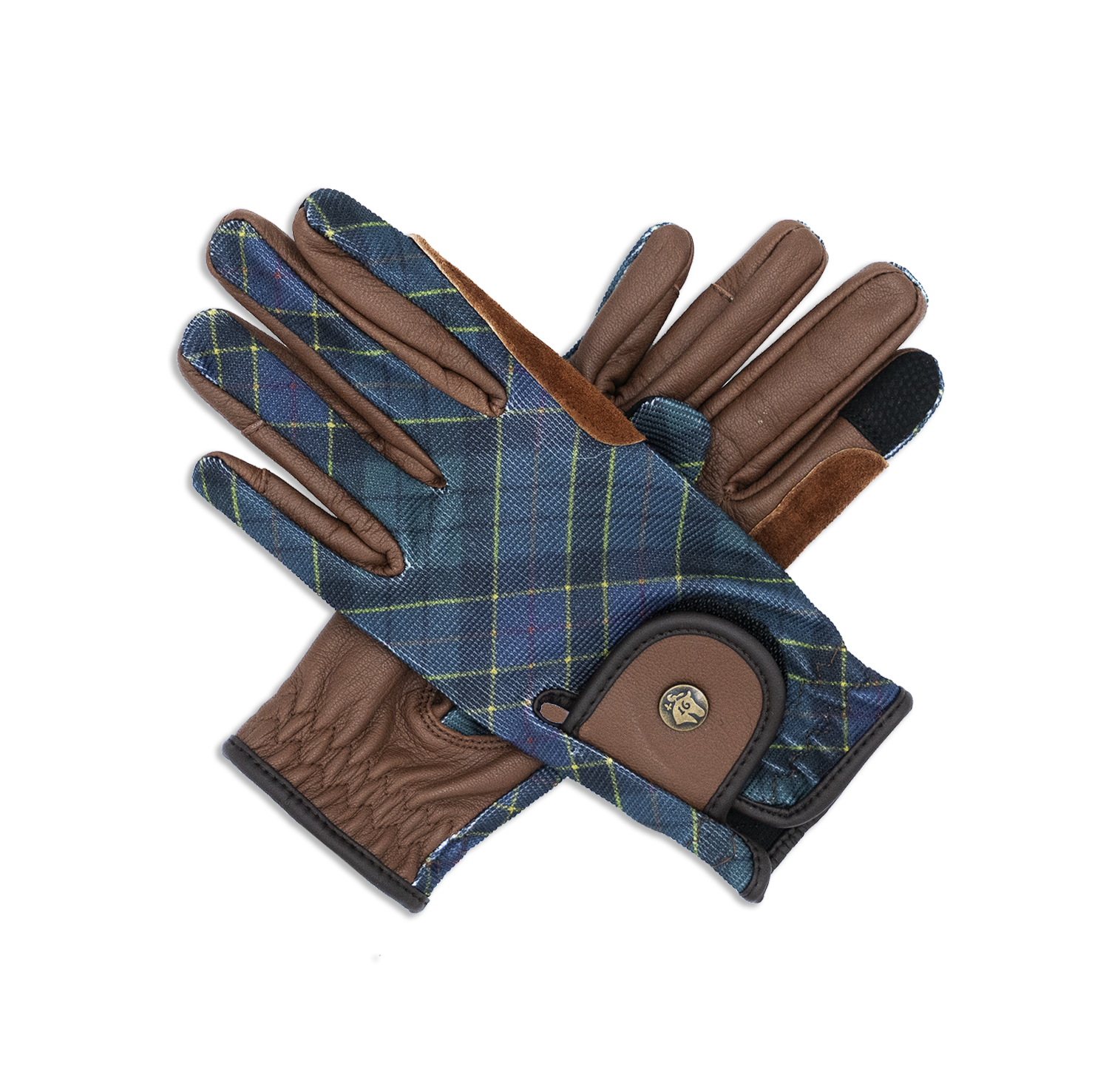 Riding Gloves, Hunter Field Plaid