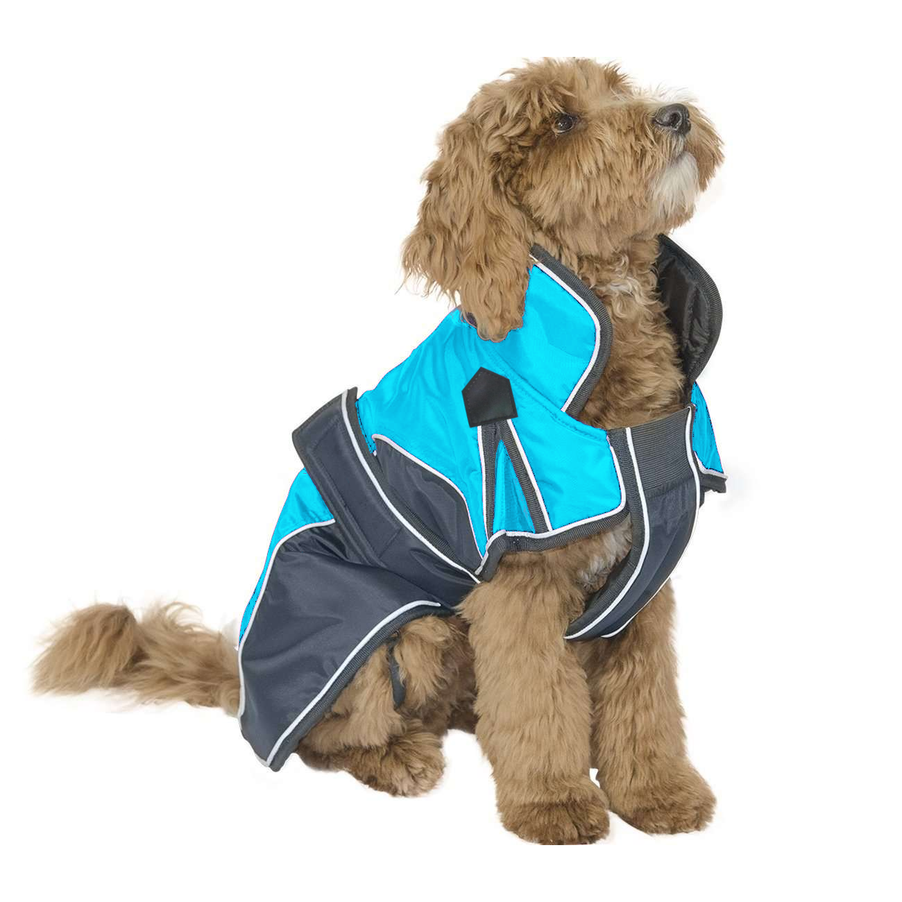Derby Originals Heavyweight 220g Polyfil 420D Nylon Waterproof Reflective Winter Dog Parka With Harness Compatible Opening