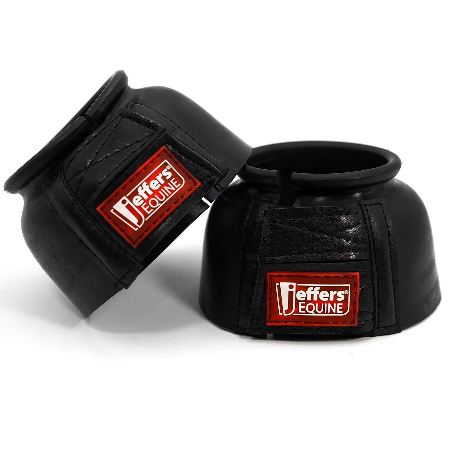 Jeffers Rubber Bell Boots for Horses w/ Double-Fastener, Pair