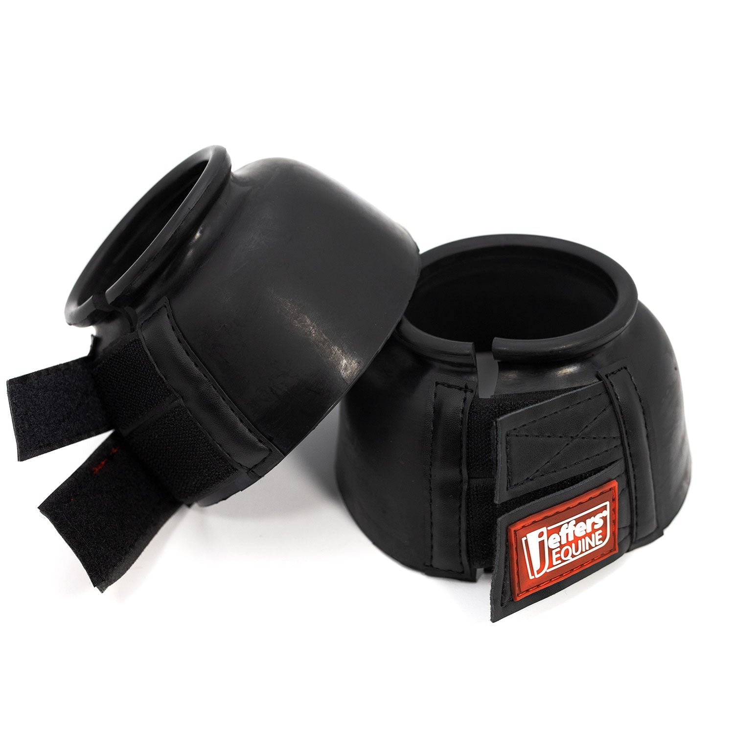 Jeffers Rubber Bell Boots for Horses w/ Double-Fastener, Pair