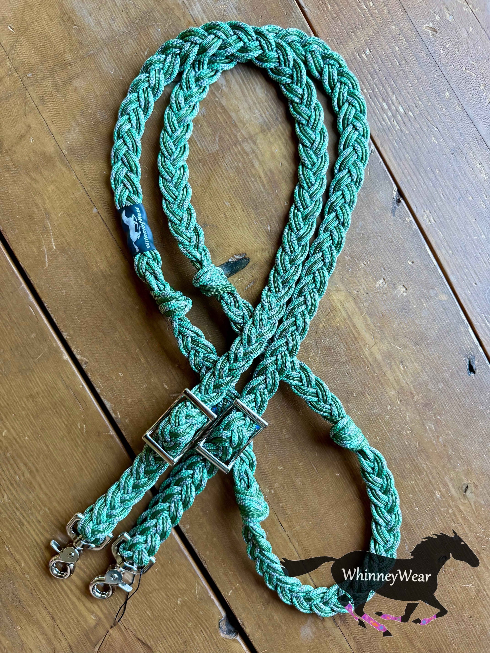 8ft Fern Braided Reins