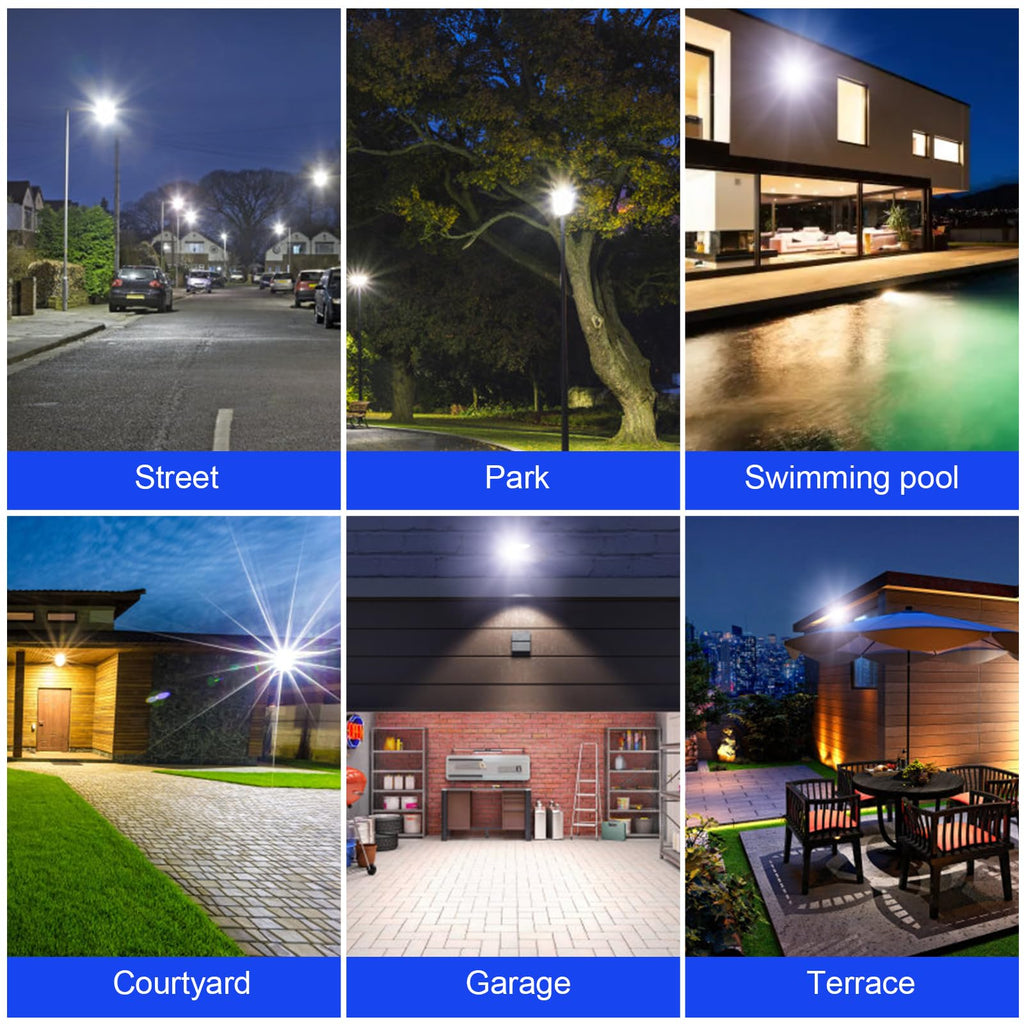 2 Pack 1500W Solar Motion Lights Outdoor, 400 LED Parking Lot Lights Outdoor, IP65 Solar Street Lights Outdoor Waterproof
