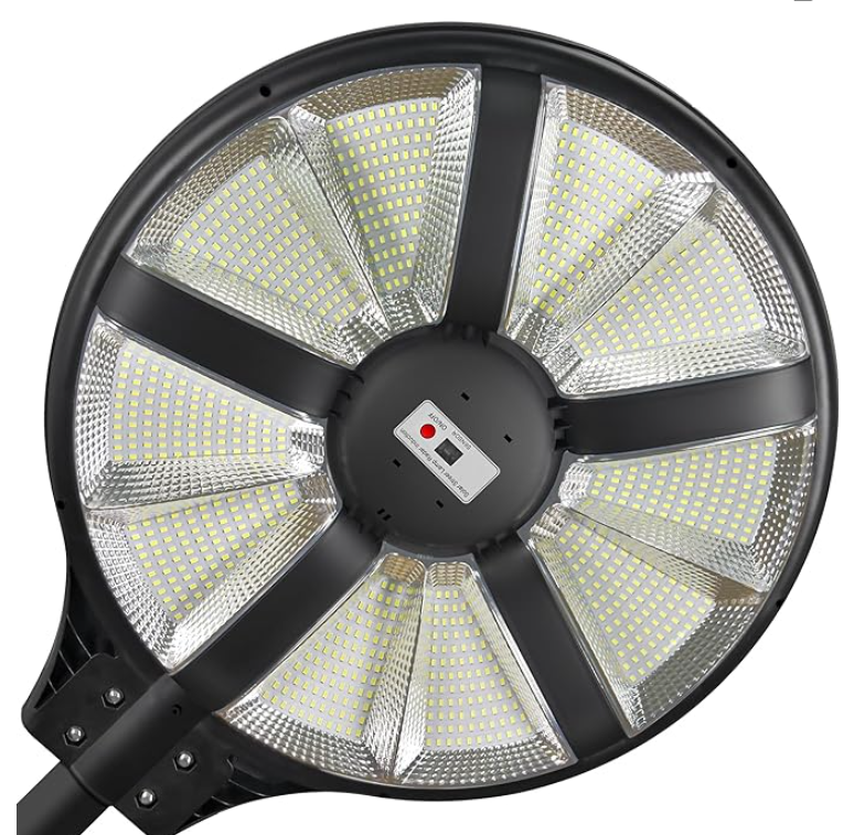 6000W Solar Street Light Outdoor Waterproof -Radar & Motion Sensing, Remote Control with 360° Wide Angle Lighting