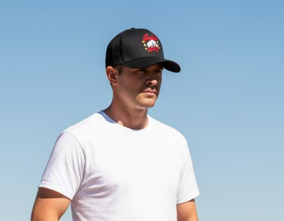 Buckin Lucky Embroidered Five-Panel Trucker Hat