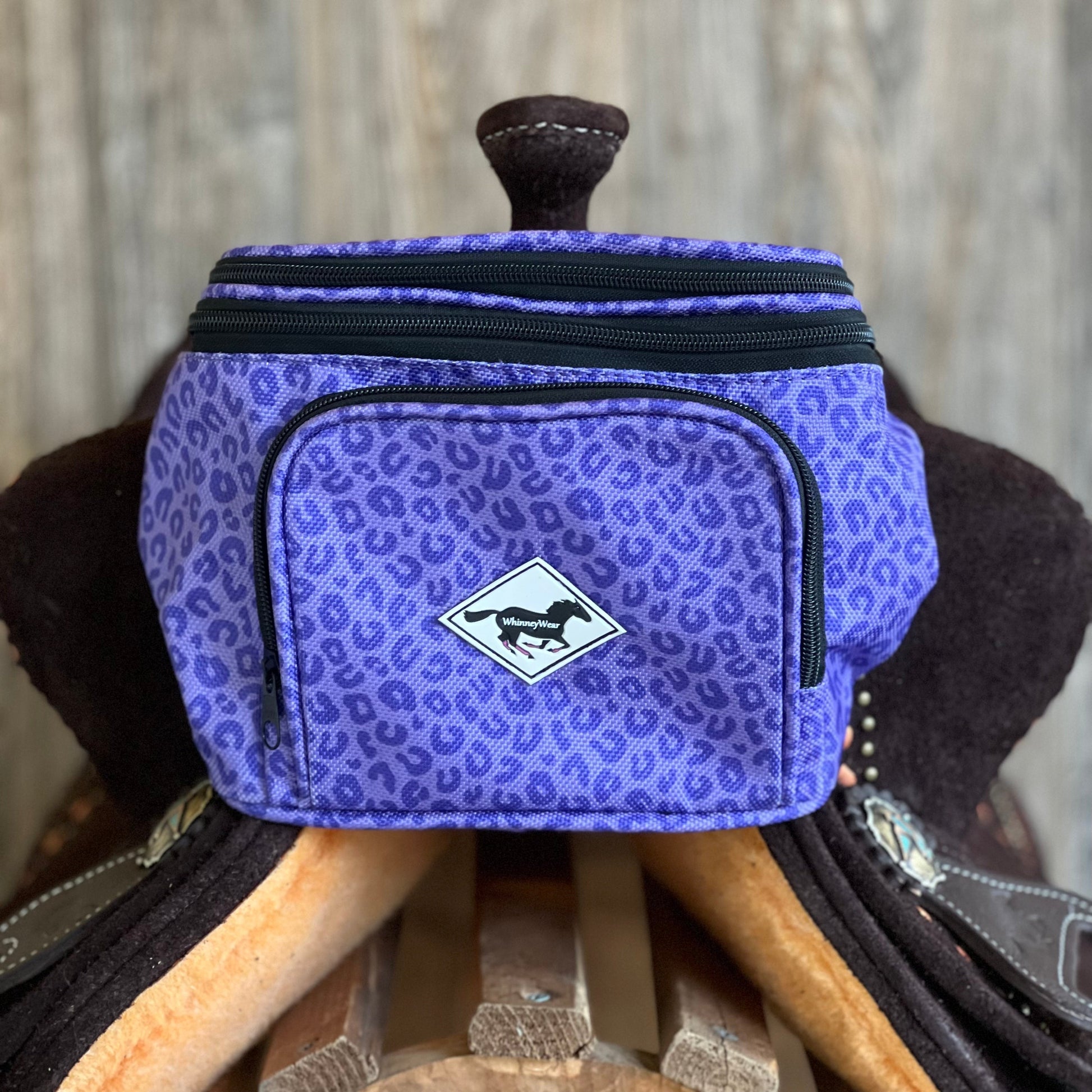 Purple Cheetah Pommel Pack