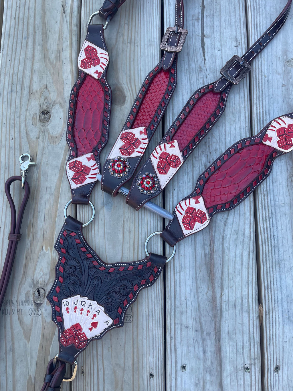 Western Card Tack set| Dark Brown Barrel racing tack set | Made to Order