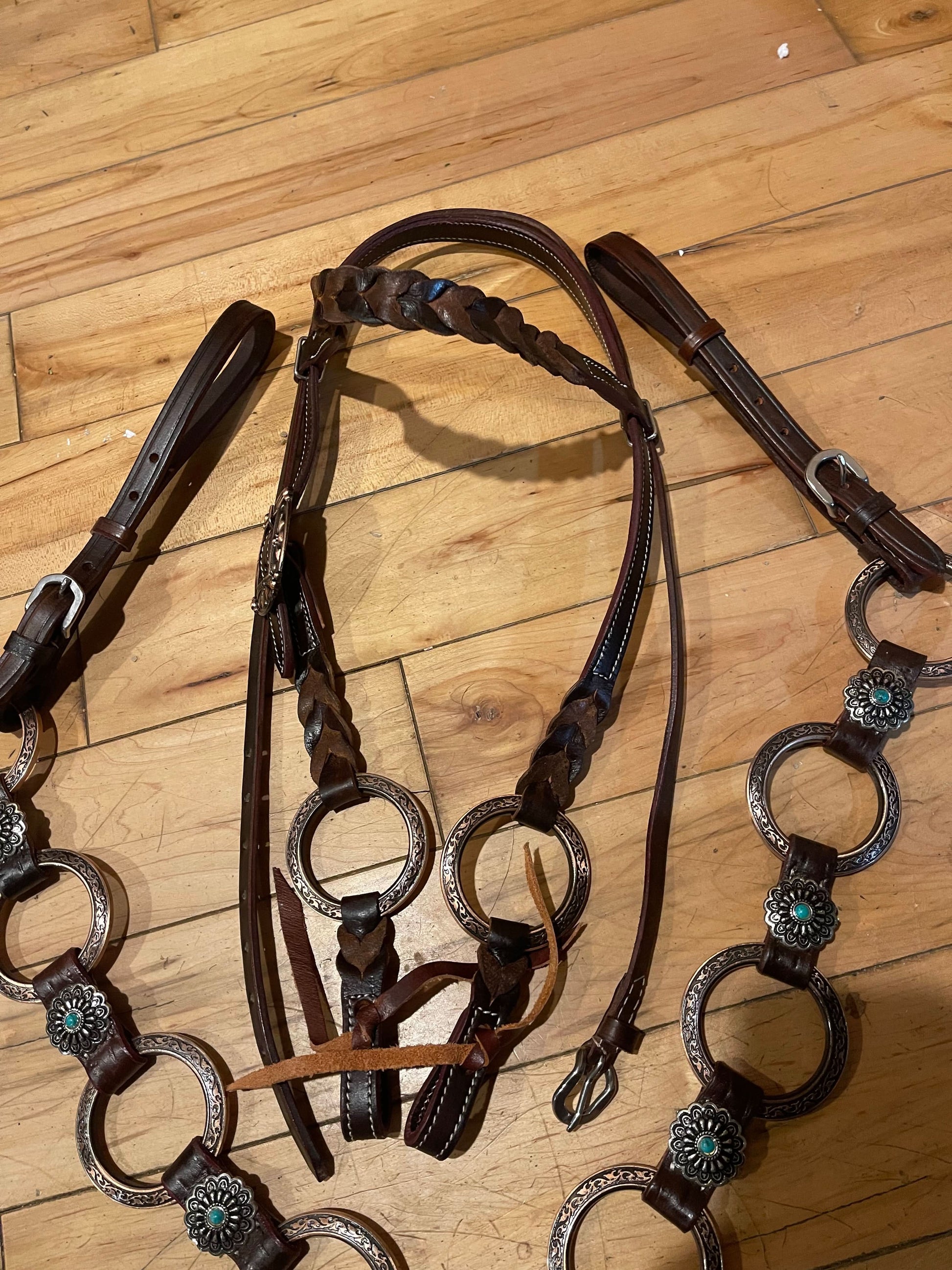 Western Horse Tack Set | Made to Order | Ring Style with browband headstall