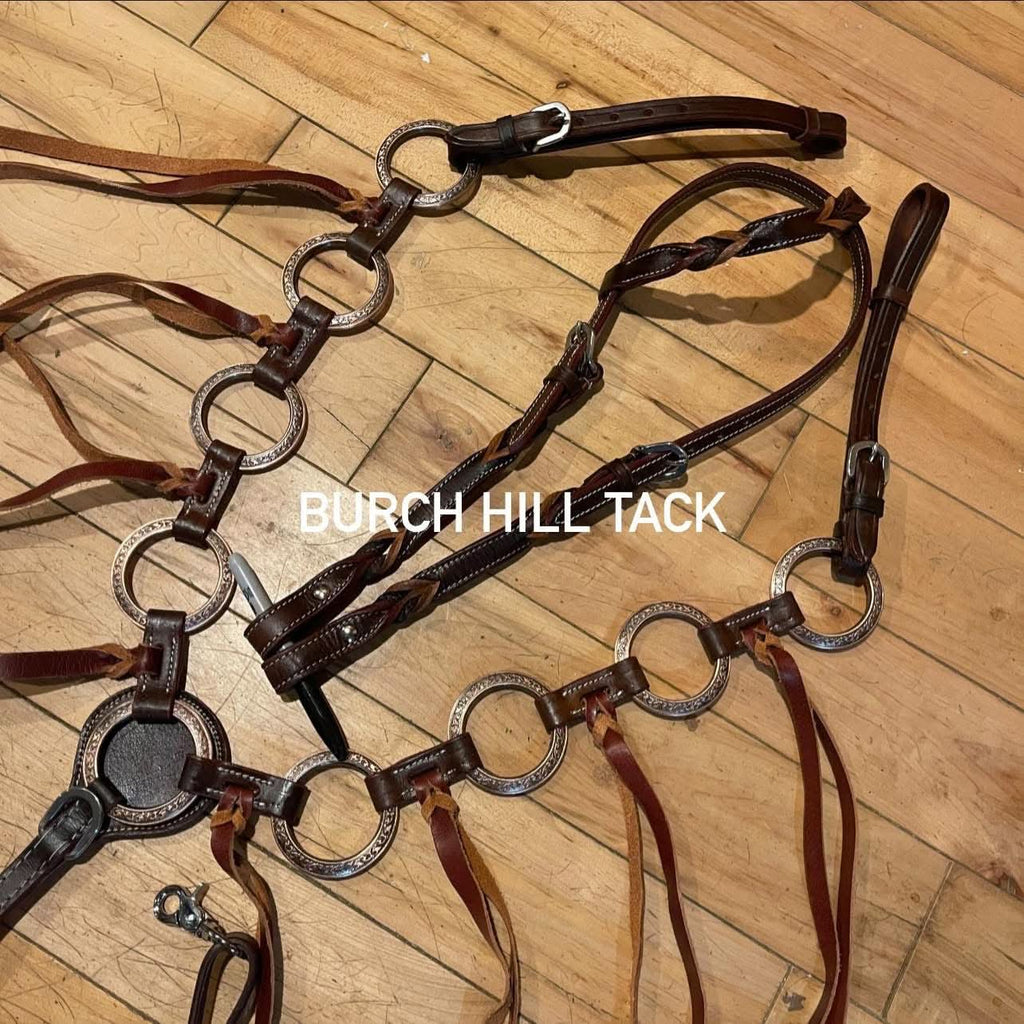 Made to Order Ring fringe Western Tack set Headstall Breastcollar