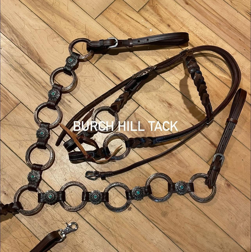 Western Horse Tack Set | Made to Order | Ring Style with browband headstall
