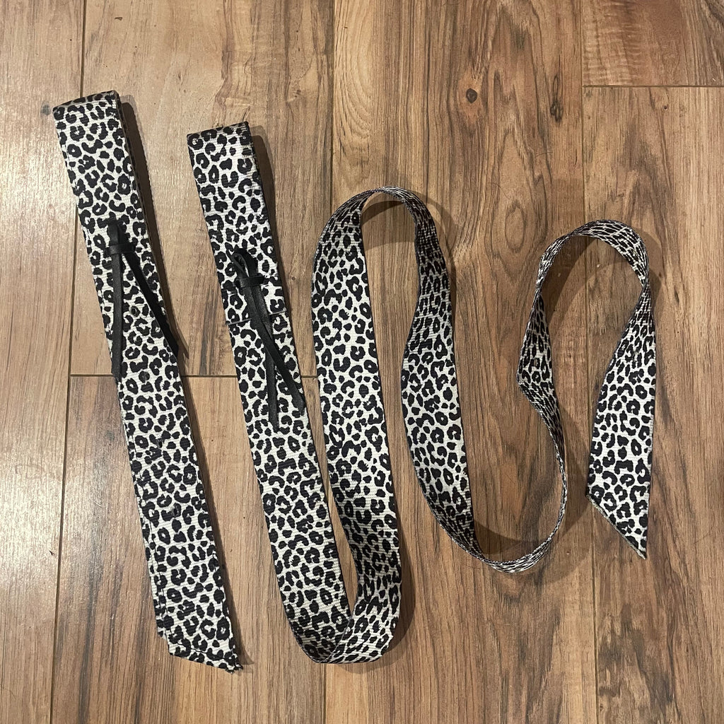 Latigo & Off Billet Set - B&W Cheetah