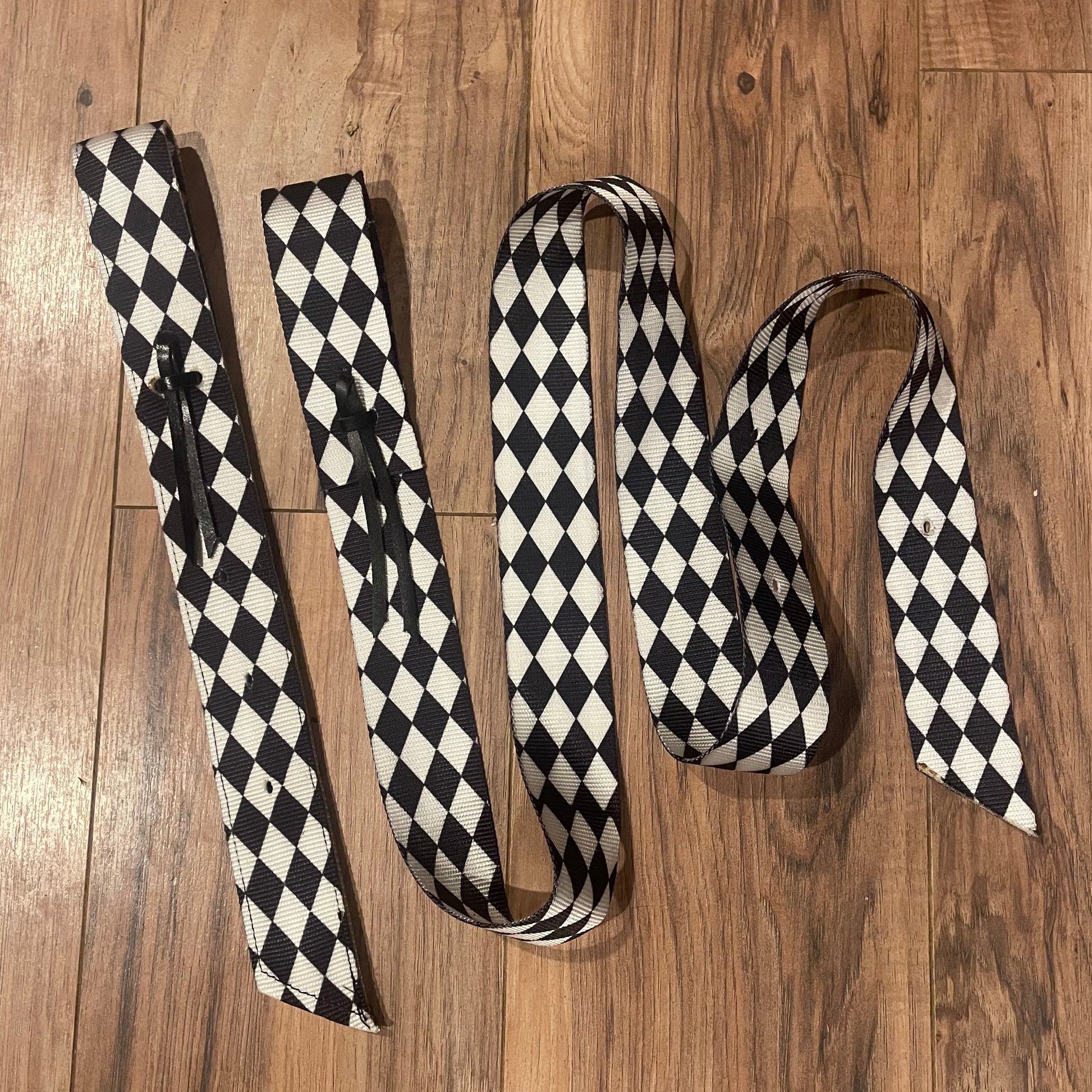 Latigo & Off Billet Set - B&W Checker