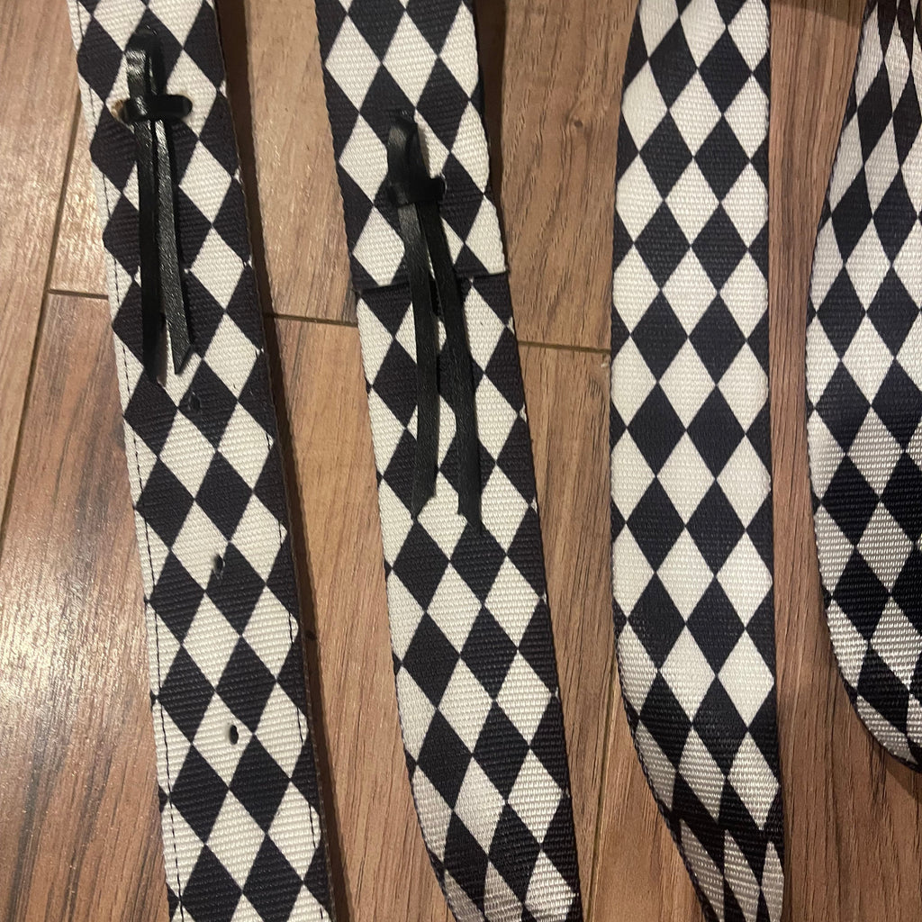 Latigo & Off Billet Set - B&W Checker