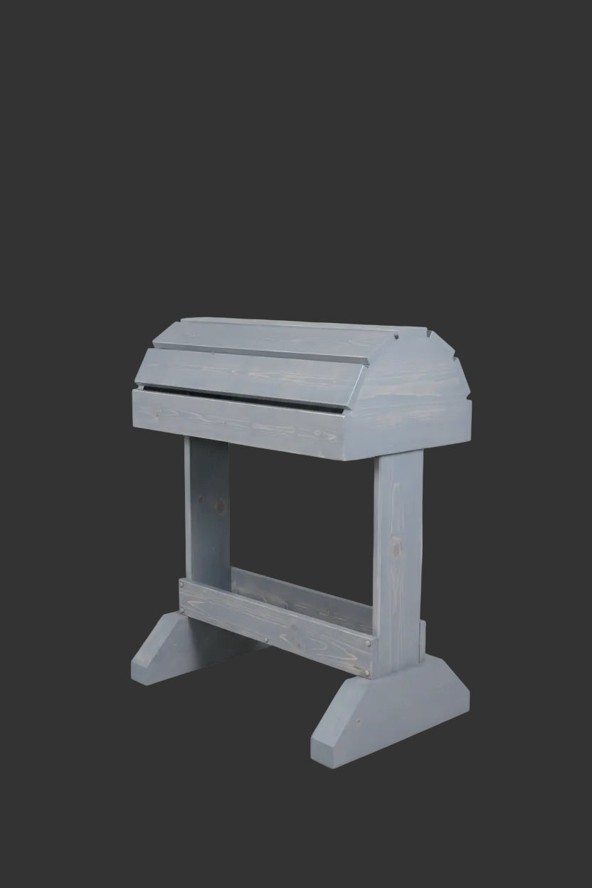 Saddle Stand / Gray Weathered Stain / satin finish