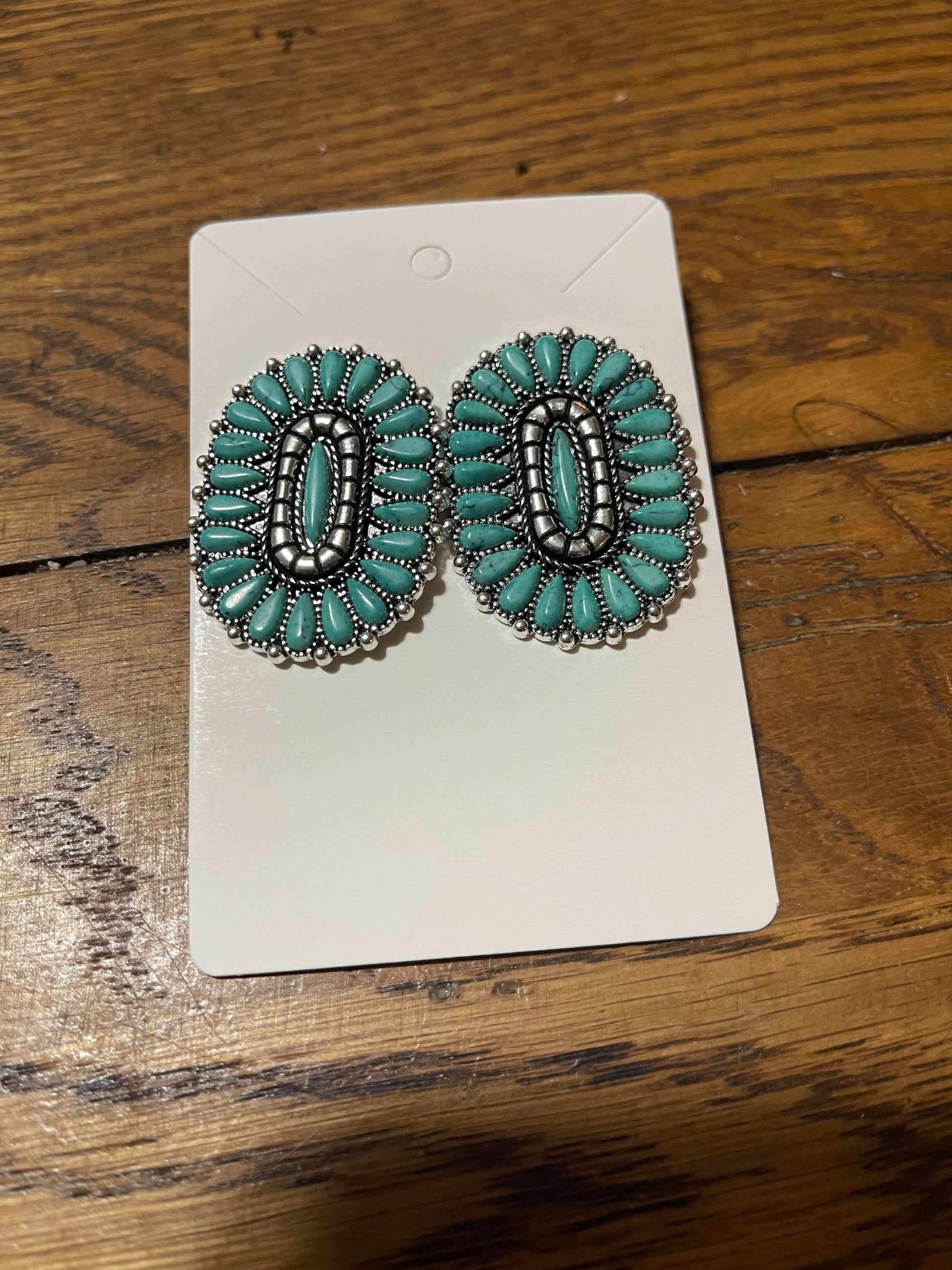Women's Earrings, Embellished With Turquoise