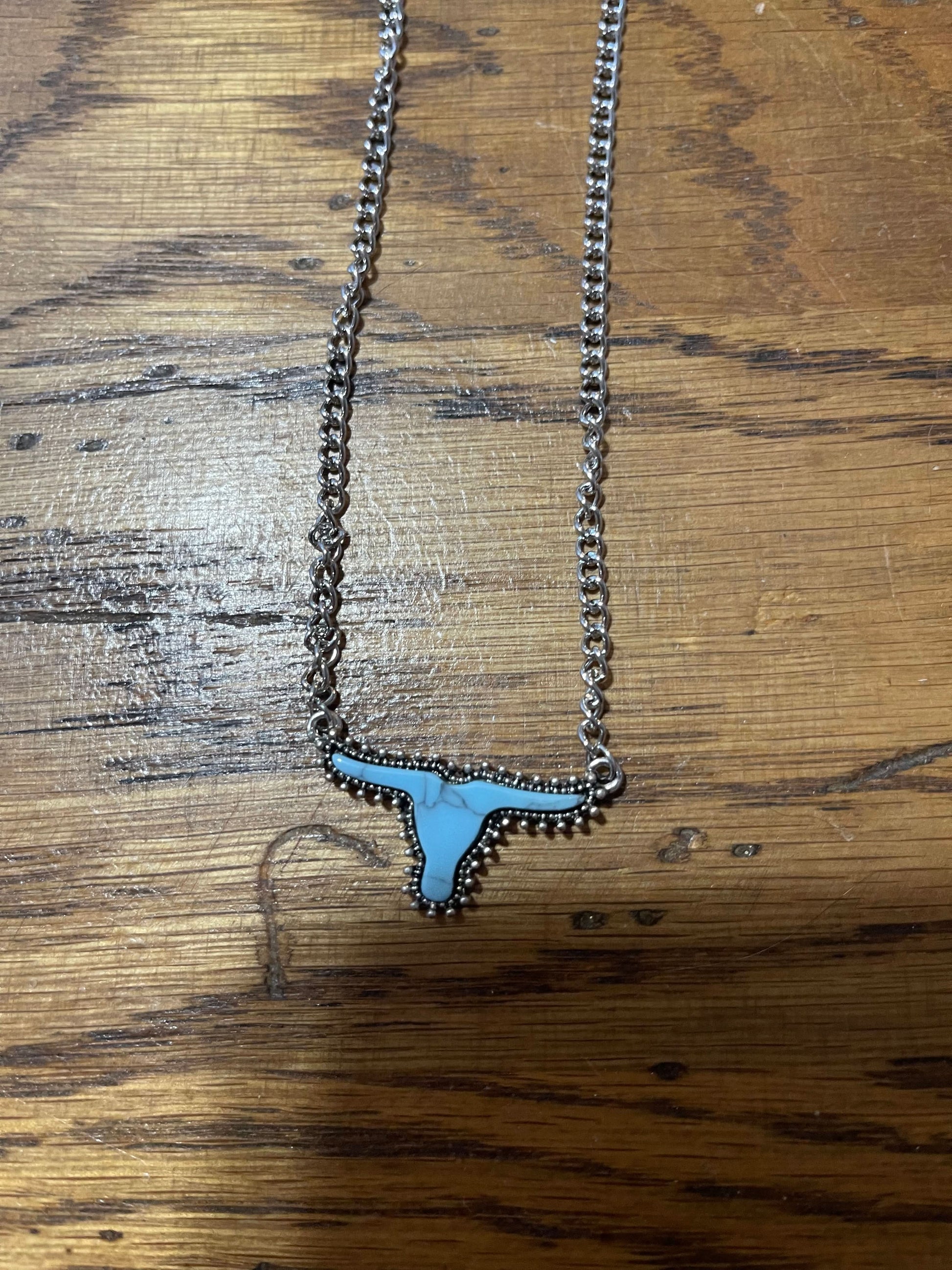 Long horn necklace
