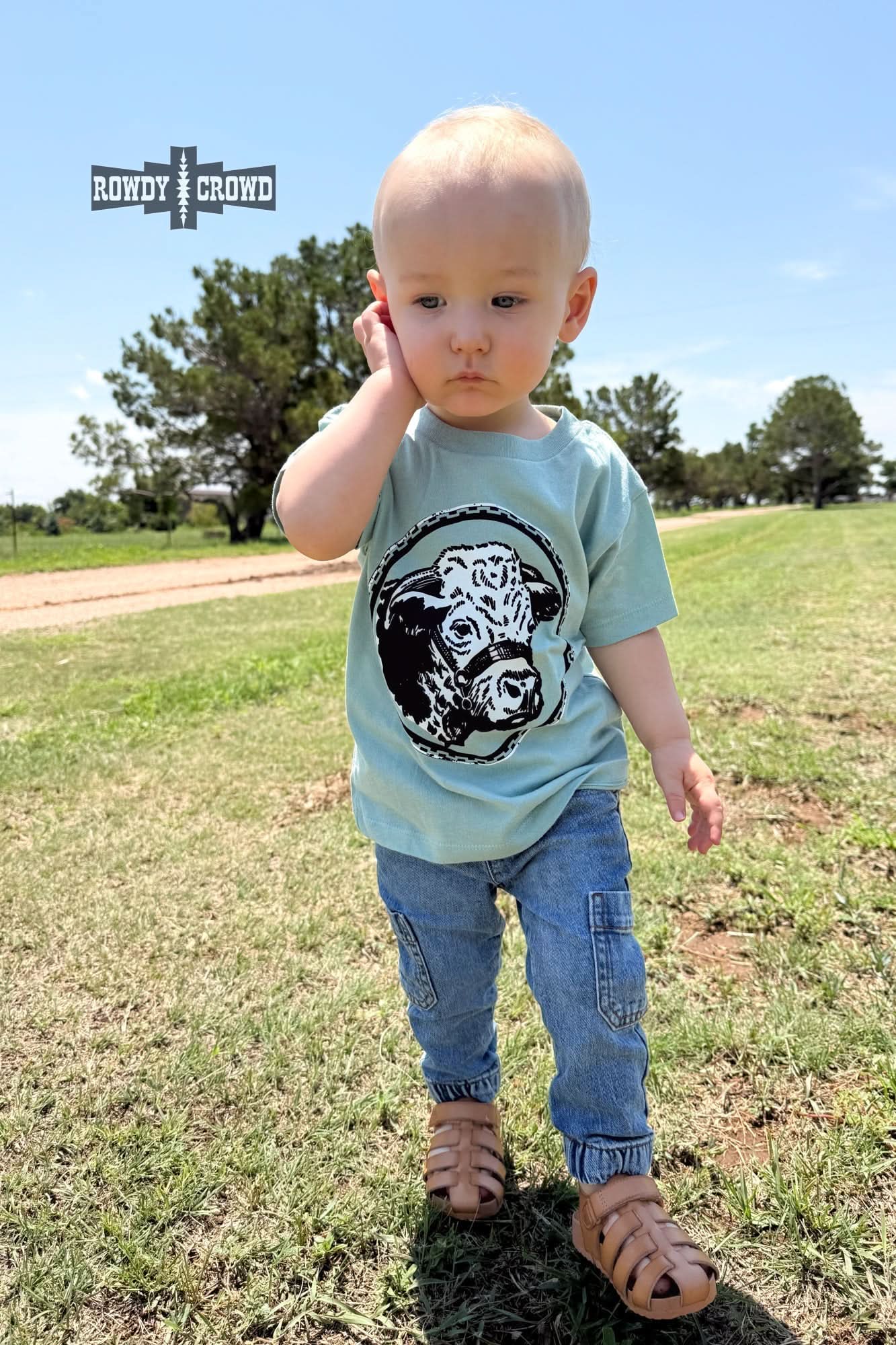 KIDS Happy Hereford Tee- BLUE