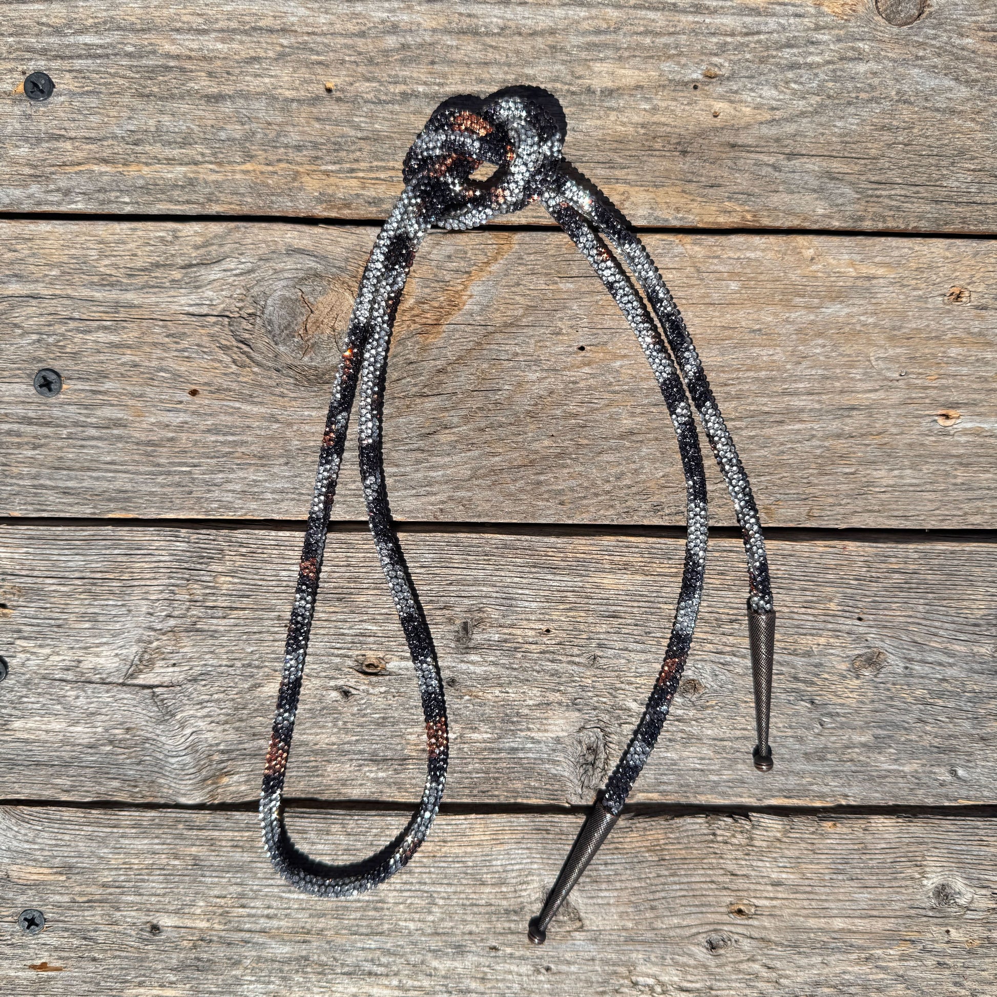 Cheetah Rhinestone Western Bolo Tie #BT109