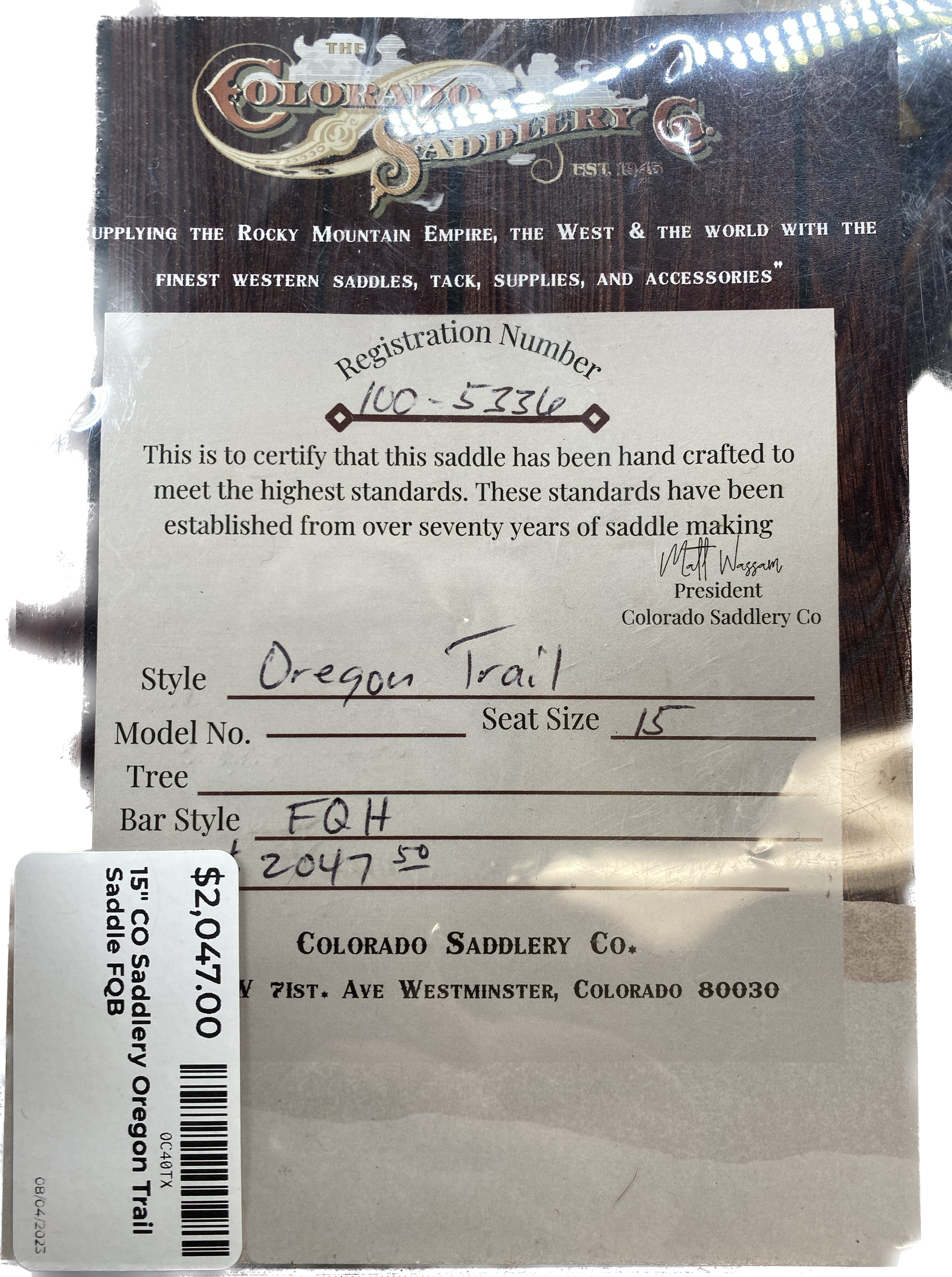 Oregon Trail 15"