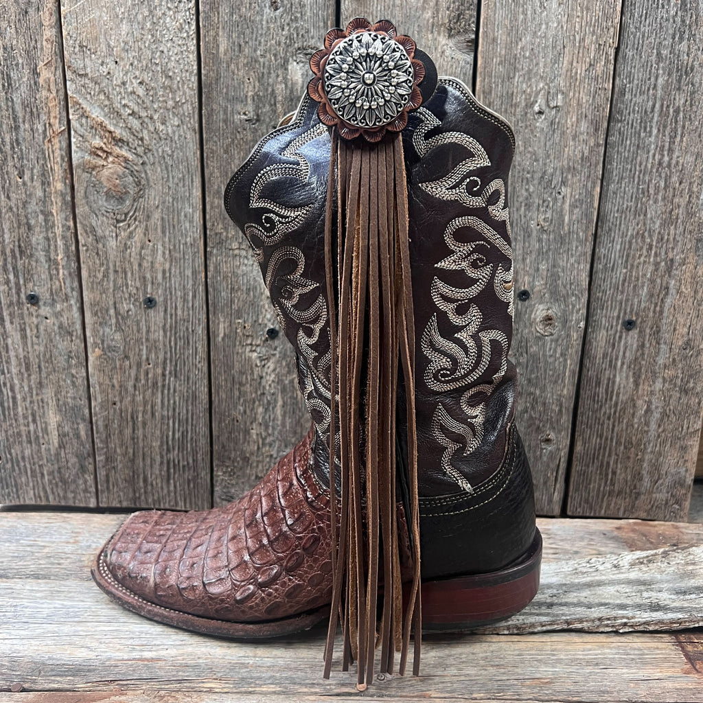 Boot Cuff Jewelry - Pinwheel Concho - Fringe