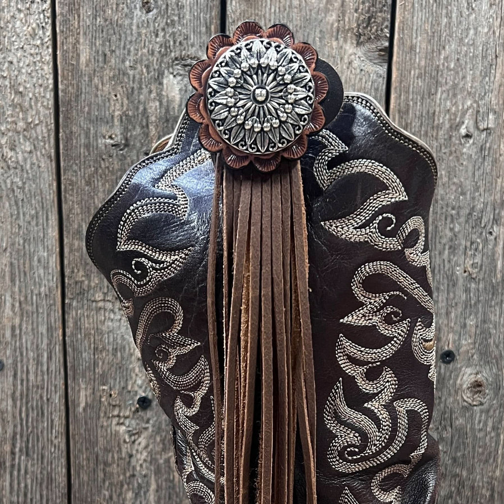 Boot Cuff Jewelry - Pinwheel Concho - Fringe