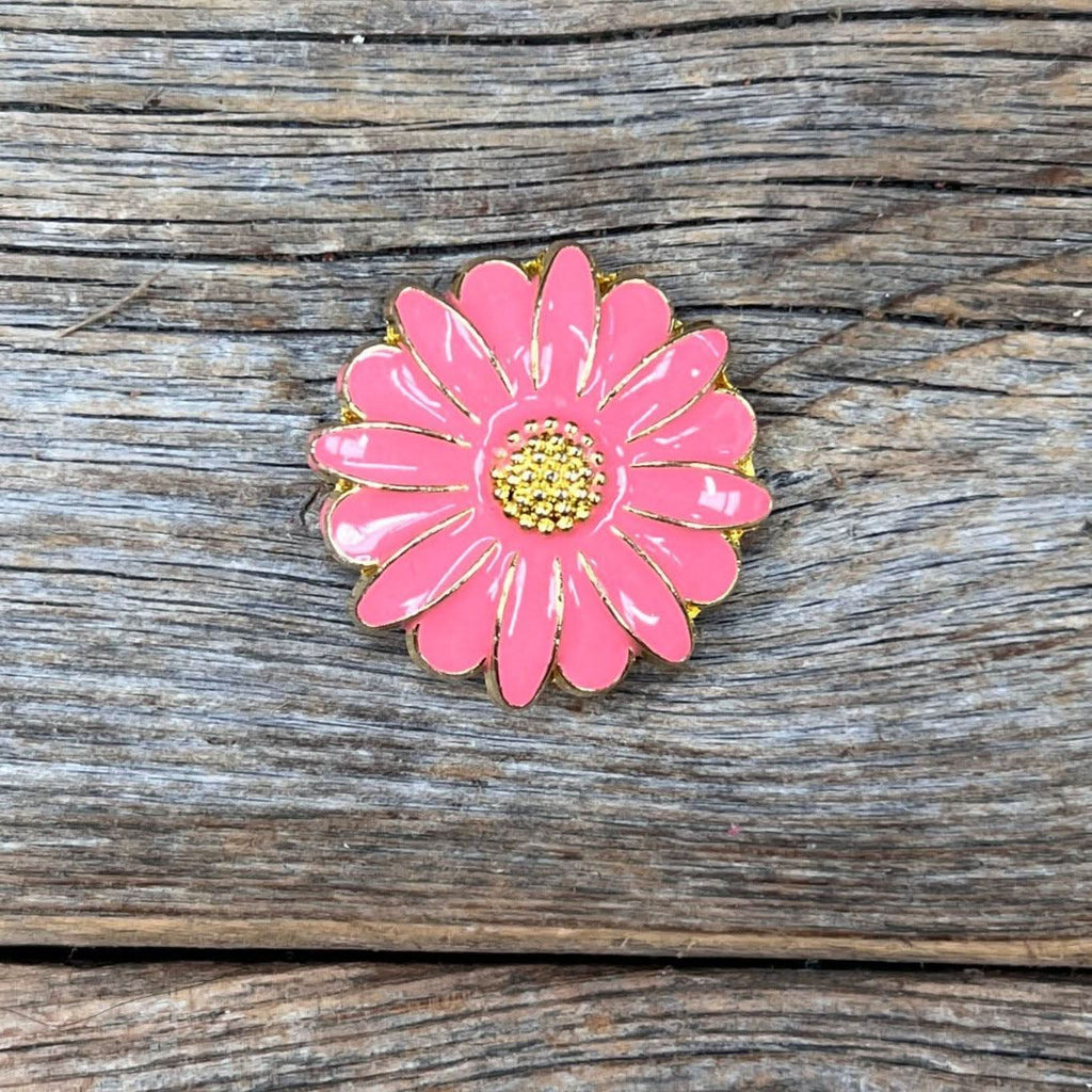 Pink Flower Concho 1" W228S