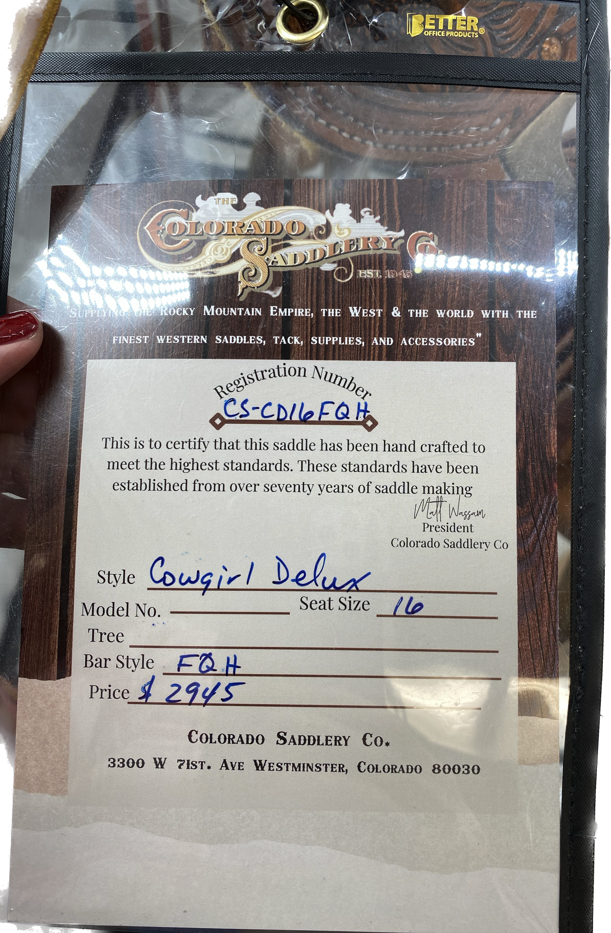 Cowgirl Deluxe 16"