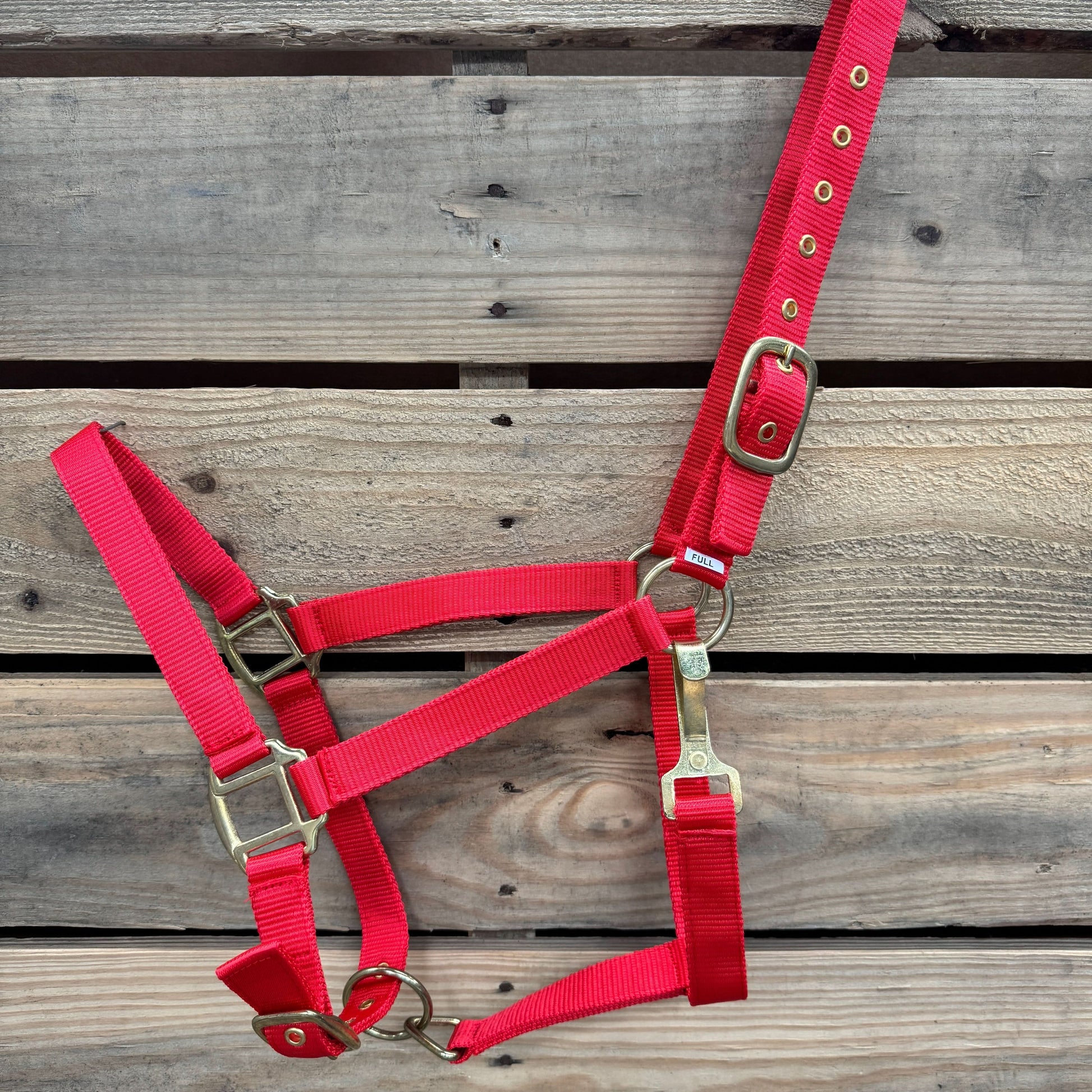 Red Nylon Horse Halter NHRED